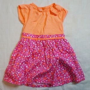 Wonderkids |  Orange and Pink Short Sleeve Dress